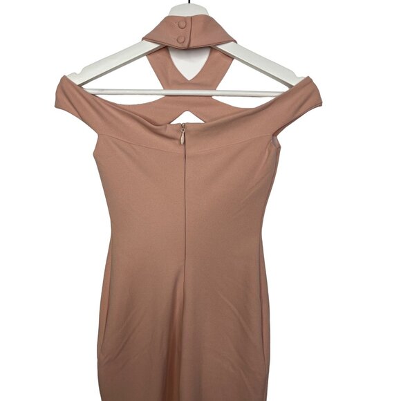Nookie Hollywood Midi Dress Women’s XS Blush Bodycon Cocktail Party NWT - Picture 10 of 12